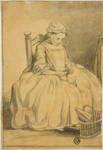 Mädchen, das Kirschen isst