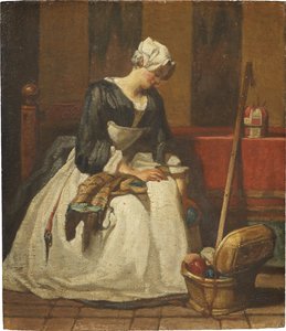 Die Stickerin von Jean Baptiste Simeon Chardin
