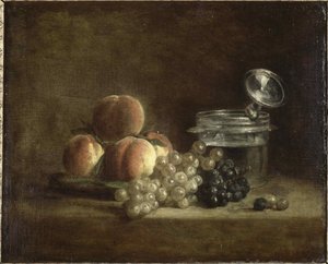 Pfirsiche und Trauben von Jean Baptiste Simeon Chardin