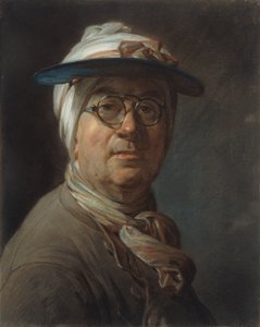 Selbstporträt mit Visier von Jean Baptiste Simeon Chardin