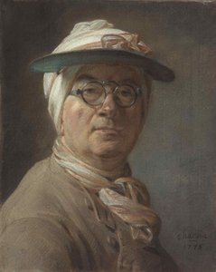 Selbstporträt mit Augenklappe, 1775 von Jean Baptiste Simeon Chardin