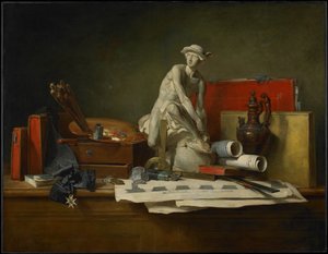 Die Attribute der Künste und die Belohnungen, die ihnen zuteil werden von Jean Baptiste Simeon Chardin