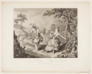 Szene aus der Oper "Sylvie" von Jean Baptiste Tilliard