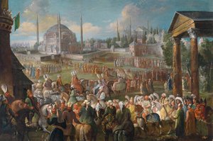 Die Prozession des Sultans in Istanbul, ca. 1736