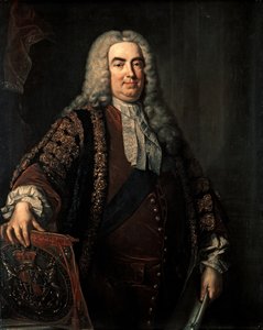 WALPOLE Robert: Erster Earl von Oxford (1676-1745), ca. 1740 von Jean Baptiste Vanloo