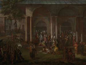 Die Ermordung von Patrona Halil und seinen Mitrebellen von Jean Baptiste Vanmour