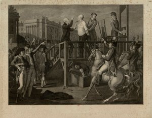 Die Hinrichtung von Ludwig XVI. auf dem Place de la Révolution am 21. Januar 1793, ca. 1794