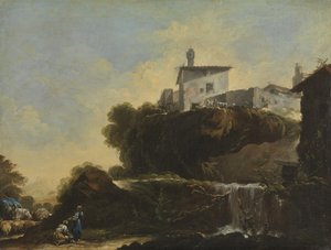 Italienische Landschaft, 1749 von Jean Barbault