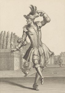 Du Moulin in Bauernkleidung tanzt in der Oper von Jean Berain