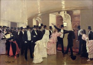 Ein Streit in den Korridoren der Oper, 1889