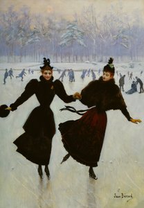 Die Schlittschuhläuferinnen, ca. 1890 von Jean Beraud