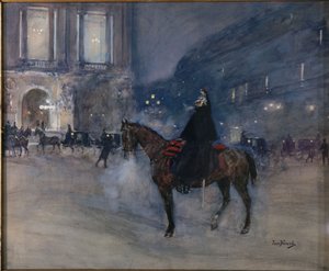 Die Fassade der Oper an einem Galaabend von Jean Beraud