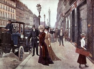 Die Rue de la Paix in Paris, ca. 1900 von Jean Beraud