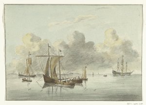 Boote im stillen Wasser von Jean Bernard