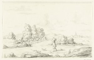 Landschaft mit zwei Männern von Jean Bernard