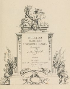 Desseins Arabesques a Plusieurs Usages Inventés par J.B. Toro Titelblatt, 1716 von Jean Bernard Toro