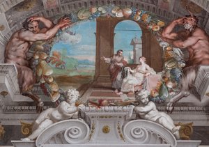 Eines der einundvierzig Tafeln mit Szenen, die die Ereignisse des Bacchus erzählen von Jean Boulanger
