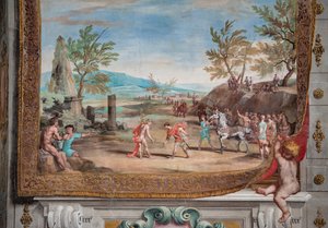 Das Treffen in Ägypten von Proteus, König von Memphis, mit Bacchus