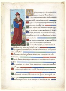 Blatt aus einem Stundenbuch: König David, ca. 1500