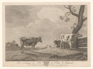 Drei Kühe auf einer Wiese von Jean Charles Baquoy