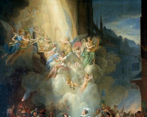 Detail der Bekehrung von Henri de Joyeuse von Jean Charles Tardieu