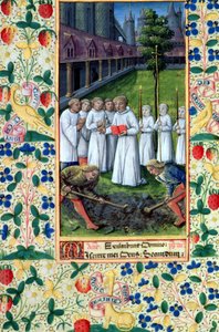 Ms Lat. Q.v.I.126 f.80v Eine Beerdigung, aus dem 