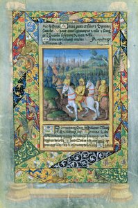 Ms Lat. Q.v.I.126 fol.28v Das Heer der Israeliten, aus dem Stundenbuch von Louis d