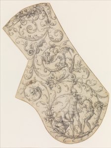 Entwurf für die rechte Schulterplatte einer Parade-Rüstung, ca. 1555 von Jean Cousin the Elder.