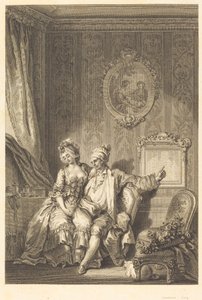 Der Kalender der Greise von Jean Dambrun after Jean Honoré Fragonard