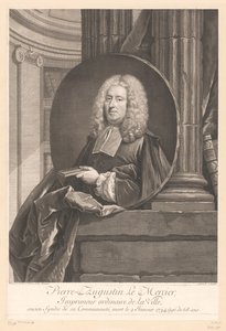 Porträt von Pierre-Augustin Le Mercier von Jean Daullé