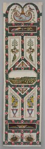 Verdures du Vatican, ca. 1799 (gewebte Seide und Metallfaden mit Stickerei) von Jean Desmosthene Dugourc