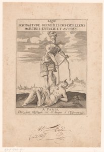 Minerva bindet die Dummheit mit einem Seil von Jean Dubrayet
