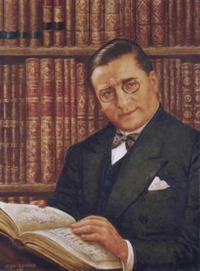 Armand Albert Rateau in seiner Bibliothek von Jean Dunand