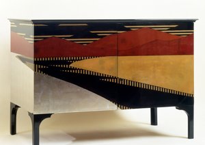 Lackierter Art Deco Stil Schrank (Kommode Vantaux)
