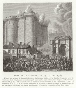 Erstürmung der Bastille, Paris, Französische Revolution, 14. Juli 1789 von Jean Duplessis Bertaux