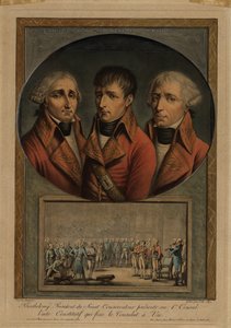 Die drei französischen Konsuln: Jean-Jacques Régis de Cambacérès, Napoléon Bonaparte und Charles-François