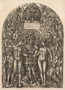 Die Hochzeit von Adam und Eva von Jean Duvet