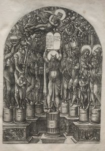 Moses umgeben von den Patriarchen, vor 1561 von Jean Duvet