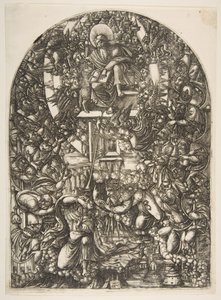 Der heilige Johannes wird in den Himmel gerufen, aus der Apokalypse von Jean Duvet