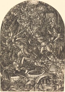 Sankt Michael und der Drache von Jean Duvet