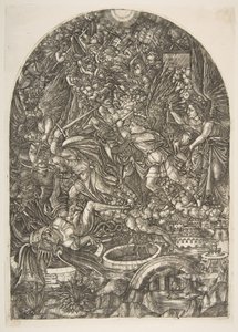 Sankt Michael und der Drache, aus der Apokalypse, n.d. von Jean Duvet