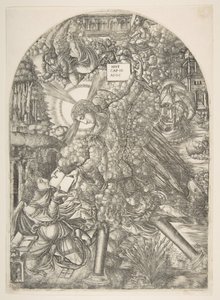 Der Engel gibt dem Heiligen Johannes das Buch zu essen, aus der Apokalypse von Jean Duvet