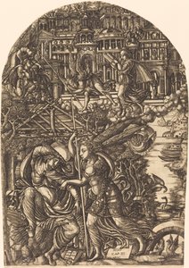 Der Engel zeigt dem Heiligen Johannes das neue Jerusalem