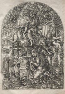 Die Apokalypse: St. Johannes sieht sieben goldene Leuchter von Jean Duvet