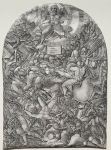Die Apokalypse: Der Engel in der Sonne ruft die Raubvögel, 1500er von Jean Duvet