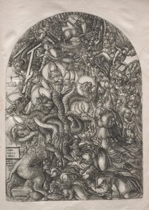 Die Apokalypse: Das Tier mit sieben Köpfen und zehn Hörnern von Jean Duvet