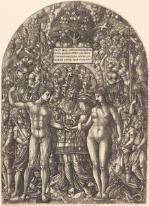 Die Hochzeit von Adam und Eva von Jean Duvet