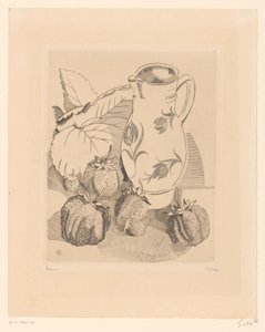 Stillleben mit Erdbeeren und Krug von Jean Emile Laboureur (signed by artist)