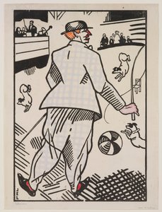 Clown mit Hunden von Jean Emile Laboureur