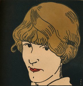 Maske mit goldenem Haar, 1912 von Jean Emile Laboureur